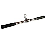 Barbell Multi-Exerciser Cable Attachment For Cable Machines, Lat Pull Down Bar Cable Machine Attachments, Tricep Press Down Bar, Revolving Straight Curl Bar with Rotating Grips (22 Inch)