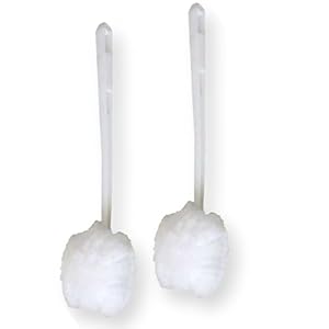 Amazon Brand | Ring King Toilet Bowl Mop for Deep Clean |Pack of 2 Long Plastic Handled Swab – 13 Inches Soft Toilet Brush for Dead Corner | Silk Scrubber for Toilet Bowl, Washbasin, Bathtub & Tiles