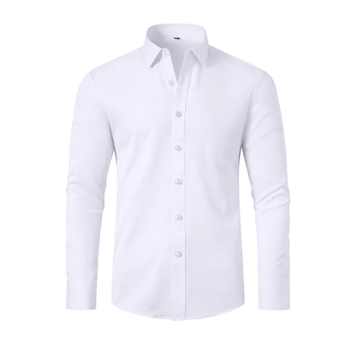 La mejor comparación de Camisas casual para Hombre disponible en línea. 40 LEU LEU Camisas para Hombre, Camisa de Manga Larga con Botones, Camisa de Vestir Hombre, Slim Fit Strech Casual Trabajo (MX/US, Alfa, Mediano, Regular, Regular, Blanco)