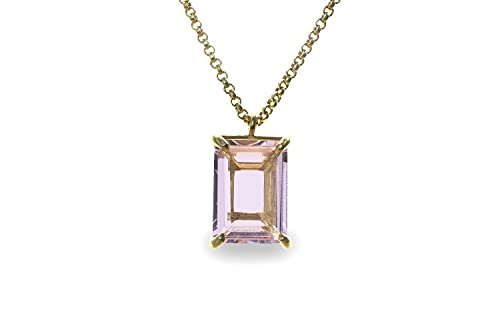 Collier en quartz rose et pendentif artisanal aux finitions soignées pour femme