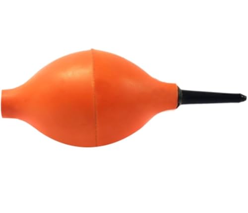 Image of Rubber Air Blower, Orange, with Black Nozzle, for Dust Cleaning | Air blower