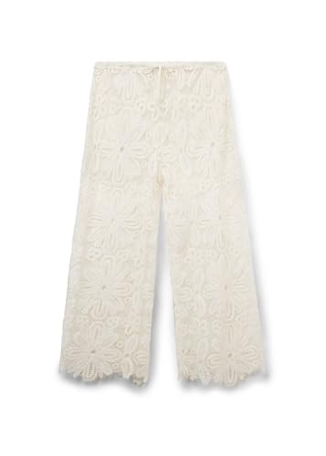 Woman's Floral Crochet Palazzo Pants