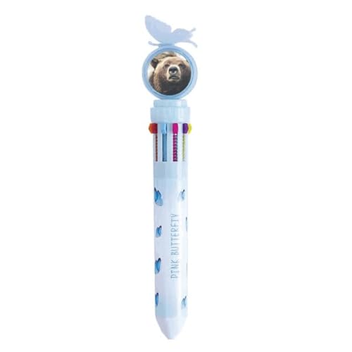 Stylo à bille rétractable multicolore ours pour colorer vos cahiers et fiches de révision