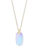 Kendra Scott Inez Long Pendant Necklace for Women, Fashion Jewelry, 14k Gold-Plated, Iridescent Dich