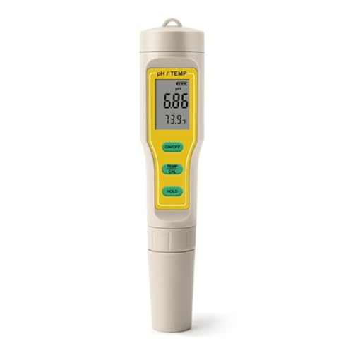 Inkoby Medidor de Temperatura y PH Profesional 2 en 1, Comprobador de PH, Control de Calidad del Agua, Herramientas de Medición de Ácido-Base