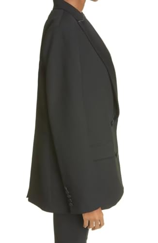 Women's Double Breasted Blazer Casual Open Front Long Sleeve Peak Lapel Work Office Suit Jacket3