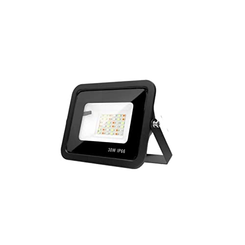 Proyector LED, Exterior RGB Lámpara de luz de inundación 3 0W 50W 100W Iluminación de jardín Floodlight Impermeable reflector LED RGB Spotlight con control remoto(30W)
