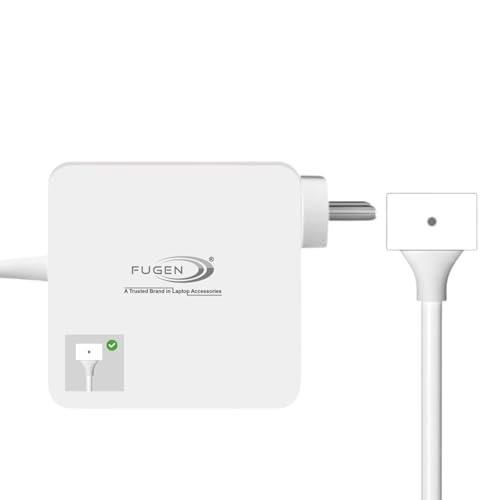 Image of FUGEN Laptop Charger Adapter Compatible for MacBook 85w MG2 18.5V T-Tip for Pro Retina 15 inch 17 inch A1260 A1286 A1297 A1290 A1222 A1172 A1343 A1174 A1150 (MG2-85w Charger) Black