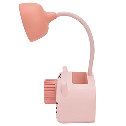 Jonlaki Lámpara de Escritorio LED con Portalápices, Sacapuntas, Carga USB, Luz Flexible de 360°, Luz de Lectura para el Hogar y la Oficina (PINK) - imagen 9
