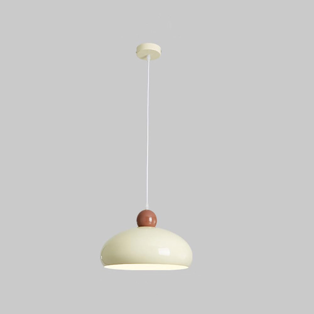 Lustre de chambre blanc laiteux pour créer une ambiance douce de style crème