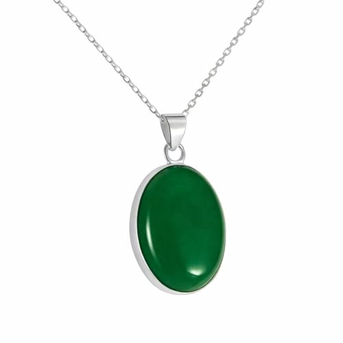 Pendentif en jade vert et argent fait main pour sublimer vos tenues d'été