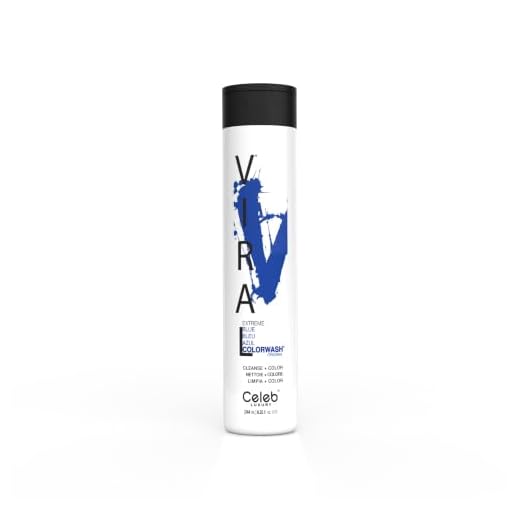 Celeb Luxury Viral Colorwash, Professional Semi-Permanent Hair Color Depositing Shampoo, Blue, 8.25 Fl Oz (Pack of 1)