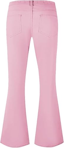 Mens Bell Bottoms Denim Pants Slim Fit Flared Trousers Vintage 60s 70s Disco Jean Pants Stretch Twill Trousers Bootcut3