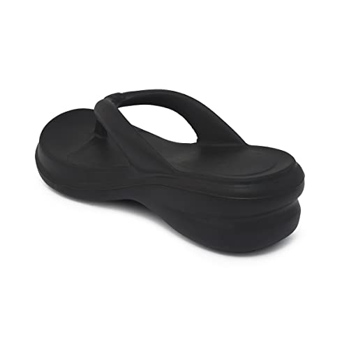 Chinelo Lindo Feminino Verão E.V.A Leve Confortavel de dedo Ortopedico (37/38, Preto Dedo)