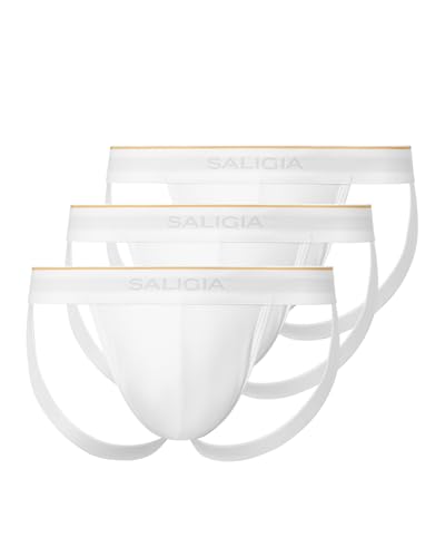 SALIGIA Men’s Modal Jockstraps 3-Pack – Sexy, Tag-Free & Ultra Soft Underwear with No Fly Pouch, Breathable Thongs