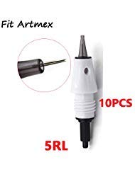 Tattoo Needle Cartridges for Permanent Makeup Tattoo Machine Artmex V9,V8,V6,V3,A3 Makeup Tattoo Machine Tattoo Pen(1RL,3RL,5RL 3F,5F,7F,9F Tattoo Needle) (5RL, 10PCS)