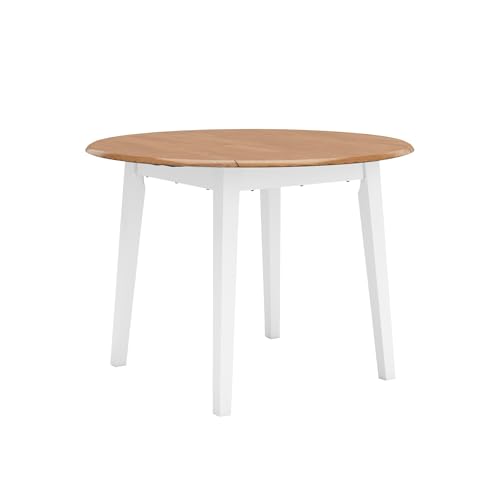 Image of Signature Design by Ashley Gesthaven Drop Leaf Dining Table, Natural /White