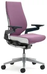Steelcase Gesture Office Chair - Ergonomic Work Chair with Wheels for Carpet - Concord Purple Fabric