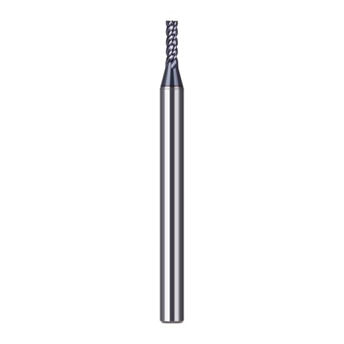 Image of HUHAO Square End Mill,4 Flute Cutter Tip Dia 1 /16 inch Variable Straight Milling Cutter 1 /8 inch Shank End Mill for Carbon Steel,Prehardened Steel,Stainless Steels