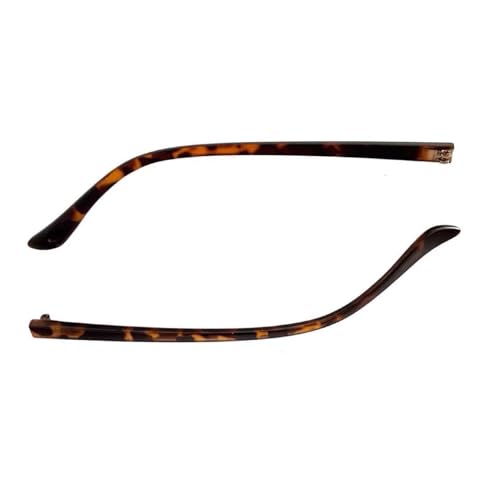 1 Pair Glasses Frame Replacement Temple Arms, Eyeglass Arms Legs Replacement Repair Kit Double Teeth Universal, Tortoiseshell Color