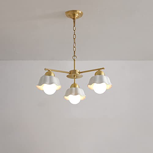 Lumières suspendues E27 céramique blanche pour éclairer un grand salon sombre