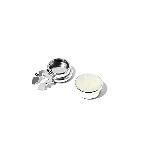 BRERA67 Cubre Botones y Gemelos para Camisa de Hombre, Made in Italy - Button Cover, Gemelos de Boda Plata Madreperla para Camisas - Complementos Elegantes y Originales para Caballero