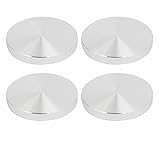 Tool parts 4pcs 75mm Dia 10mm Thickness M10 Thread Hollow Aluminum Disc Polished Finish