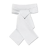 Ovation Women's Classic Ready-Tied/Untied Stock Tie, White, XL