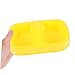 BESPORTBLE Double Design Pet Feeding Bowl for Cats and Dogs Dual Compartment Candy Color Dog Food and Water Container Non Slip Practical Yellow Bowl