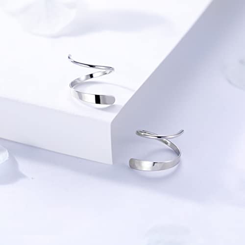 Reffeer 925 Sterling Silver Minimalist Crawler Earrings Wrap Cuff Earrings For Women Teen4