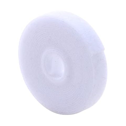 JINLL Velcro Cable Ties Reusable Velcro Straps Hook & Loop Cable Tidy Nylon Fastening Tape Wire Organizer For Cords Cable Management,White 1pcs Cover