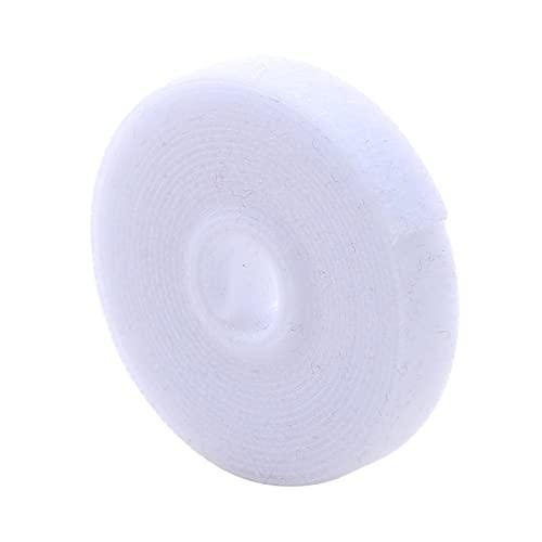 JINLL Kabelbinder Mit Klettverschluss, Wiederverwendbare Klettbänder, Kabelbinder Mit Klettverschluss, Nylon-Befestigungsband, Drahtorganisator Für Kabelmanagement,Weiß 1St Cover