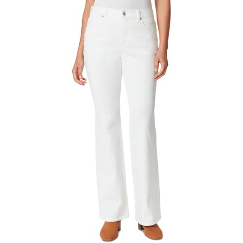 Gloria Vanderbilt Womens Amanda Mid-Rise Slimming Bootcut Jeans White 16