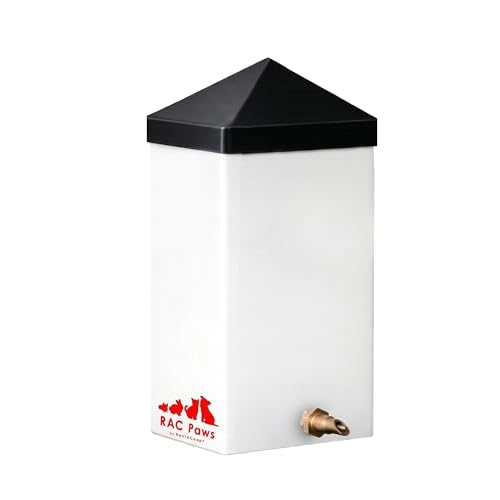 RAC Paws by RentACoop 32oz (1 Liter) Small Animal Drinker with No-Drip Brass Nozzle - Suitable for Small Pets, Bunnies, Hamsters, Guinea Pigs, Hedgehogs, Rabbits, Chinchillas, Mice and Rats