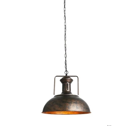 Suspension industrielle rouille pour îlot de cuisine et salle à manger rétro
