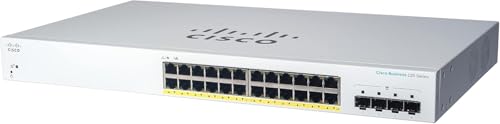 CISCO DESIGNED Business CBS220-24FP-4G Smart Switch | 24 Port GE | Full PoE | 4x1G SFP | 3-Year Limited Hardware Warranty (CBS220-24FP-4G-NA)