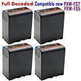 Kastar BP-U60 Battery (4-Pack) for Sony PXW-FS5, PXW-FS7, PXW-X180, PMW-100, PMW-150, PMW-150P, PMW-