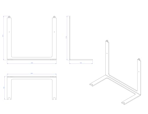 Étagère murale gain de place Mini-Mo' en alu rouille pour optimiser le rangement.
