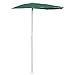 vidaXL Sonnenschirm Halbrund mit Mast Balkonschirm Terrassenschirm Gartenschirm Marktschirm Ampelschirm Strandschirm 180x90cm Grün