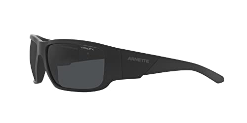 Image of ARNETTE Man Sunglasses Matte Black Frame, Dark Grey Lenses, 64MM
