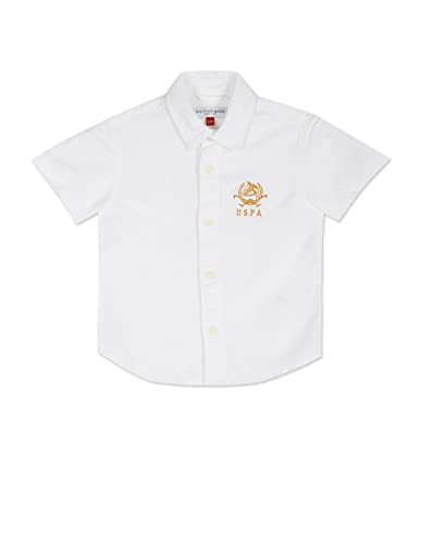 Image of U.S. Polo ASSN. Kids Half Sleeve Shirt for Boys - 100% Cotton, Spread Collar, Casual Shirt for Boys, Smart Everyday Wear