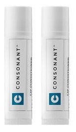 Consonant Skincare Organic Lip Conditioner (Pack of 2) with Sweet Almond Oil, Beeswax, Jojoba Oil and Organic Extracts, 0.15 oz.