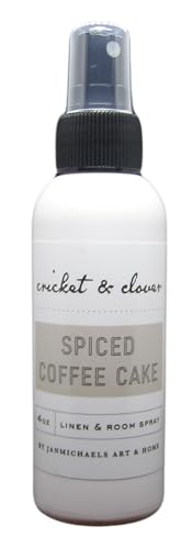 Cricket & Clover Spiced Coffee Cake Potpourri Room Spray 4 Ounce Bottle, White