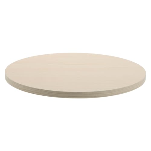 Sewroro Tablero de Mesa Redondo de Madera Gruesa Beige 30 Cm Tapa de Repuesto para Mesa Auxiliar y Pequeña Superficie Resistente y Fácil Limpieza para Comedor y Salón