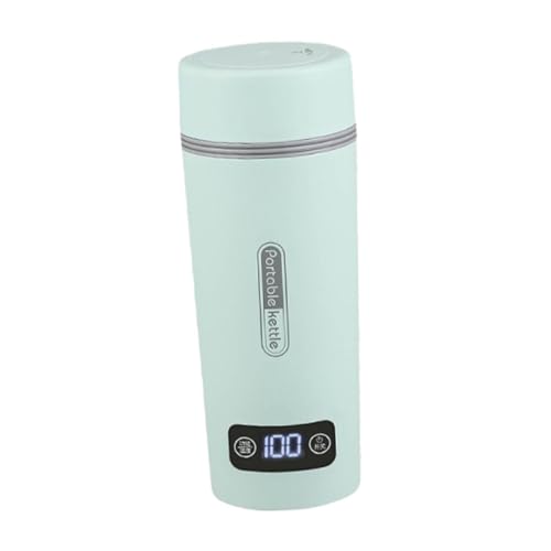 LOL-FUN 【110V・日本対応】電気ケトル 小型 ポータブル電気ケトル 300W 4段階温度調節 電気けとる 電気マグカップ ステンレス鋼 空焚き防止 真空断熱 漏れない 水筒 湯沸かしポット 旅行 車中泊 トラベルケトル コーヒー 紅茶に使用 一人