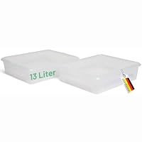 Novaliv – Novaliv 2x Aufbewahrungsbox durchsichtig mit Deckel 13L Nest