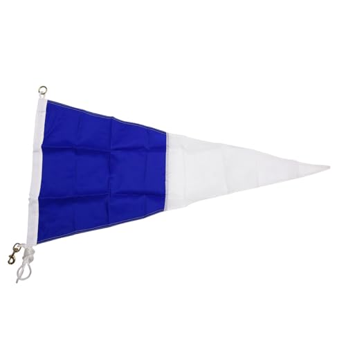 Flag and Banner International Signal Flag - Nautical Flag | Double Stitched, Durable Hardware | Made in USA - No. 0 2nd Substitute Nylon Pennant with Rope and Snap Hook