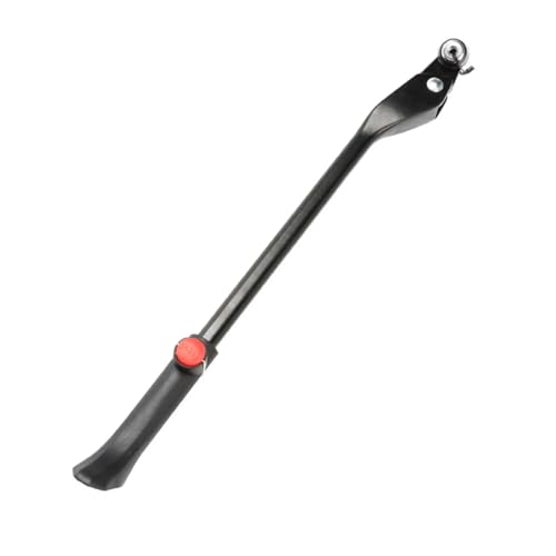 HOUDERCO 調節可能アルミ製自転車サイドキックスタンド 非滑り止め足付き 屋外対応 マウンテンバイク用後部脚支え 簡単プッシュボタン設計