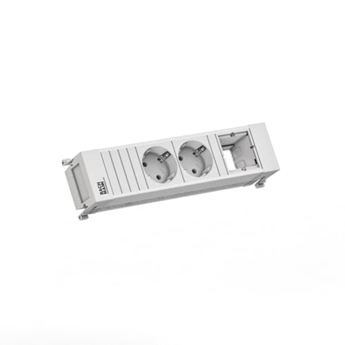 BACHMANN Power Frame 2xCEE7/3 1xCM 0.2m GST18 RAL9010