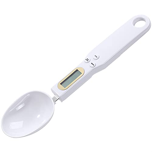 Cuchara Medidora 500 g / 0.1g Cucharas de medición digital precisas Cocina de cocina Cuchara de medida gramo Cuchara electrónica con escalas de cocina (Color : White)